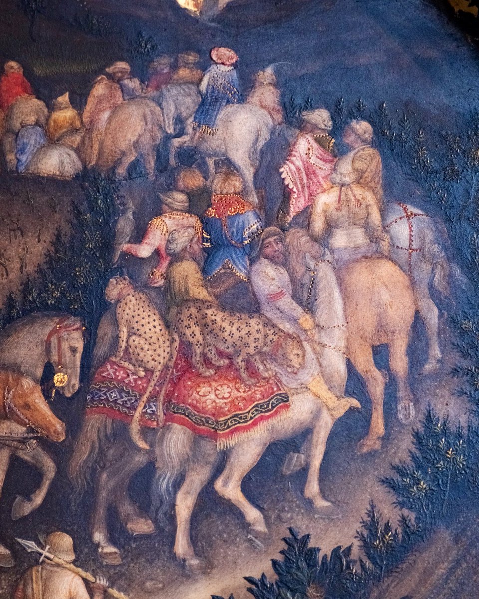Dominiquepucini's tweet photo. Voyage des Mages
#fresque de Benozzo Gozzoli (1459-1460)
«On aperçoit des chevaux richement harnachés ainsi que des guépards apprivoisés assis en croupe derrière des cavaliers, un détail reflétant le goût de la cour des Médicis pour la chasse et les animaux rares » https://t.co/ezgWDjGOxQ