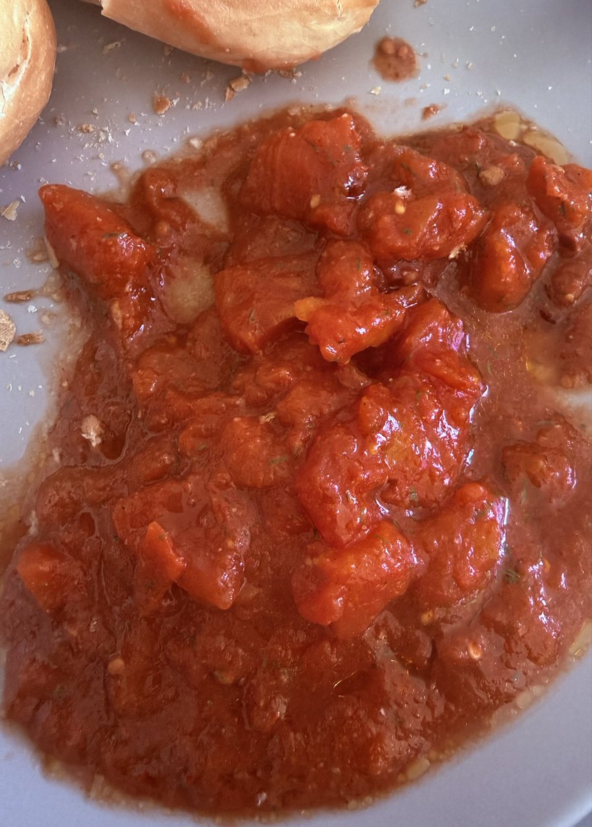gl_cyln01's tweet photo. Hamdulillah Rabbil Alamin
I turned the old tomatoes into a sauce, w/ a little bread on the side 
It’s very spicy, I love the 🌶️
I’m a wandering çoban at heart ♥️ and in the way I think, and perhaps a bit of a fool too 😂🦋
Simple, but delicious 

🩵 https://t.co/9EXUjOrGqP