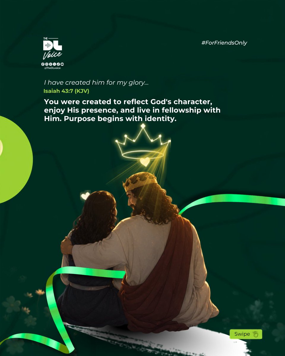 TheDLvoice's tweet photo. Why did God create humans?
Why did God create you?
After the fall, was the purpose of human creation defeated?
#ForFriendsOnly

🖼️ @LordTimothy3 https://t.co/eAQdd8kZps