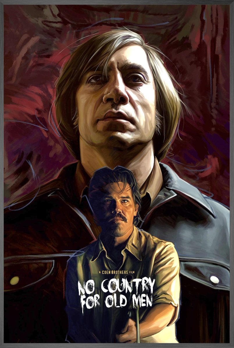 britmedia2000's tweet photo. No Country For Old Men
(2007)
Violence and mayhem ensue after a hunter stumbles upon a drug deal gone wrong and more than two million dollars in cash near the Rio Grande
REF: PHX/NOCOUNTRY/POSTERART/024
#NoCountryForOldMen #PosterArt https://t.co/D7fFb60k3U