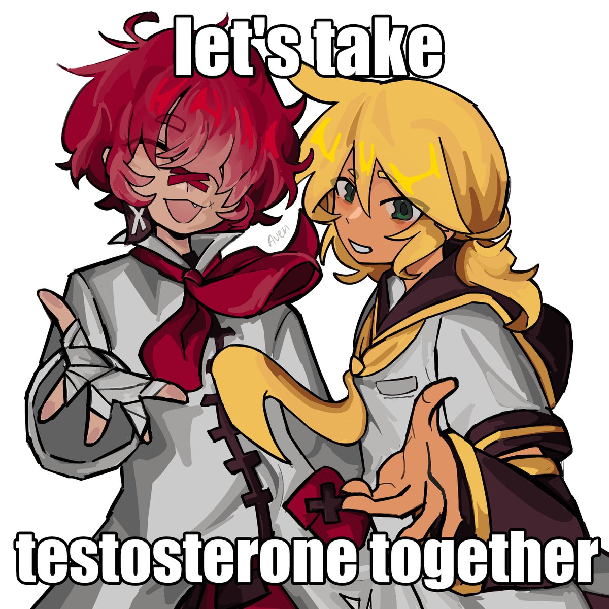 Av3nnnnnnnnn's tweet photo. this is such a stupid joke i should just die #fukalen #lenkase #fukase #kagaminelen https://t.co/bphB43Qmg0