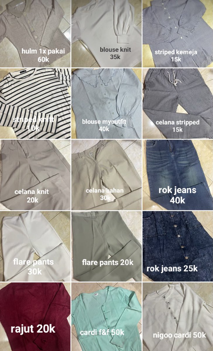 chellinn13869's tweet photo. #WTS baju dan barang barang kos
📍jogja

Hi! aku mau jualin ni baju sm barang barang yg udah gapernah aku pake (mau ngosongin kamar) 

Buat yg minat bisa dm aja ya, btw aku bb 53 tb 154. Boleh nego juga kok..

#bajupreloved #prelovedjogja #preloved #jualbaju #bajumurah https://t.co/BZ7ALAIcJZ