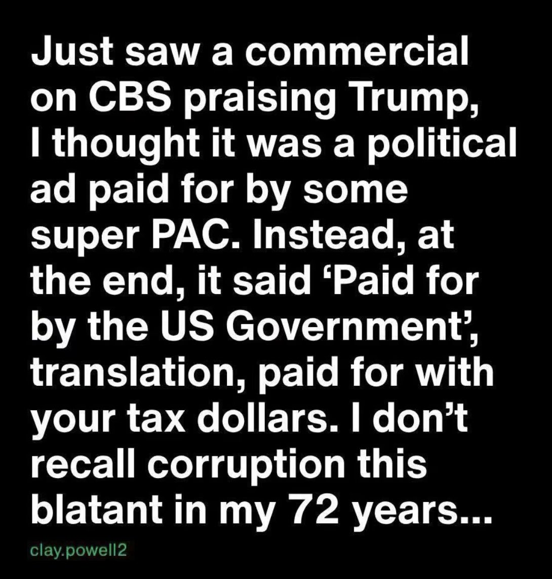 AnnieForTruth's tweet photo. Trump is using TAXPAYER DOLLARS to run ads on TV promoting himself. 🤬 https://t.co/Ygimne0844