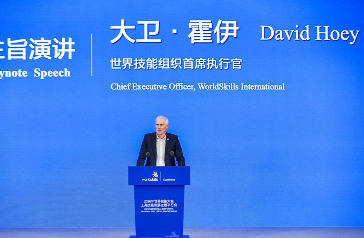 WorldSkills's tweet photo. A collective commitment to champion skills as the building blocks of sustainable human development was declared at the close of #WorldSkillsConference2026 in Shanghai. 🇨🇳

Learn more: https://t.co/qYQ7xgFRNv

#WSC2026 https://t.co/fp5SgN1a8W