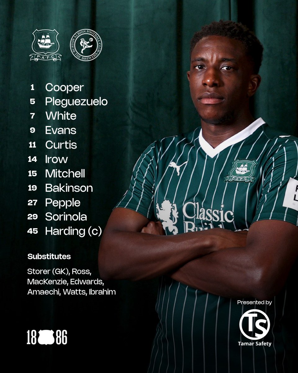 Argyle's tweet photo. How we line up to face Burton Albion this afternoon 📋

✅ Unchanged again
💪 Bim looking to make it five in five
🏴󠁧󠁢󠁳󠁣󠁴󠁿 Macca on the bench https://t.co/kFu5Pu1HSS