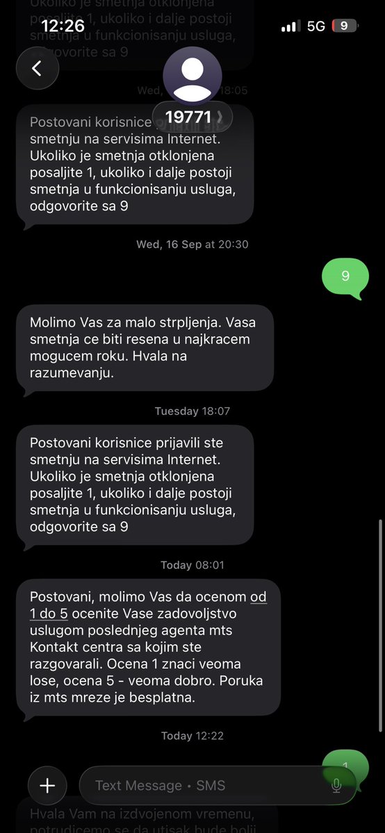 djoku_'s tweet photo. @mts Jel moguce da posle mesec ipo dana i dalje ne mozete da popravite prekide i smetnje. Na call centru govore svaki dsn bice sledeci dan, pa dokle vise? Drzite me kao taoca u placanju usluge koje nemam. https://t.co/gCTcxJZU7T