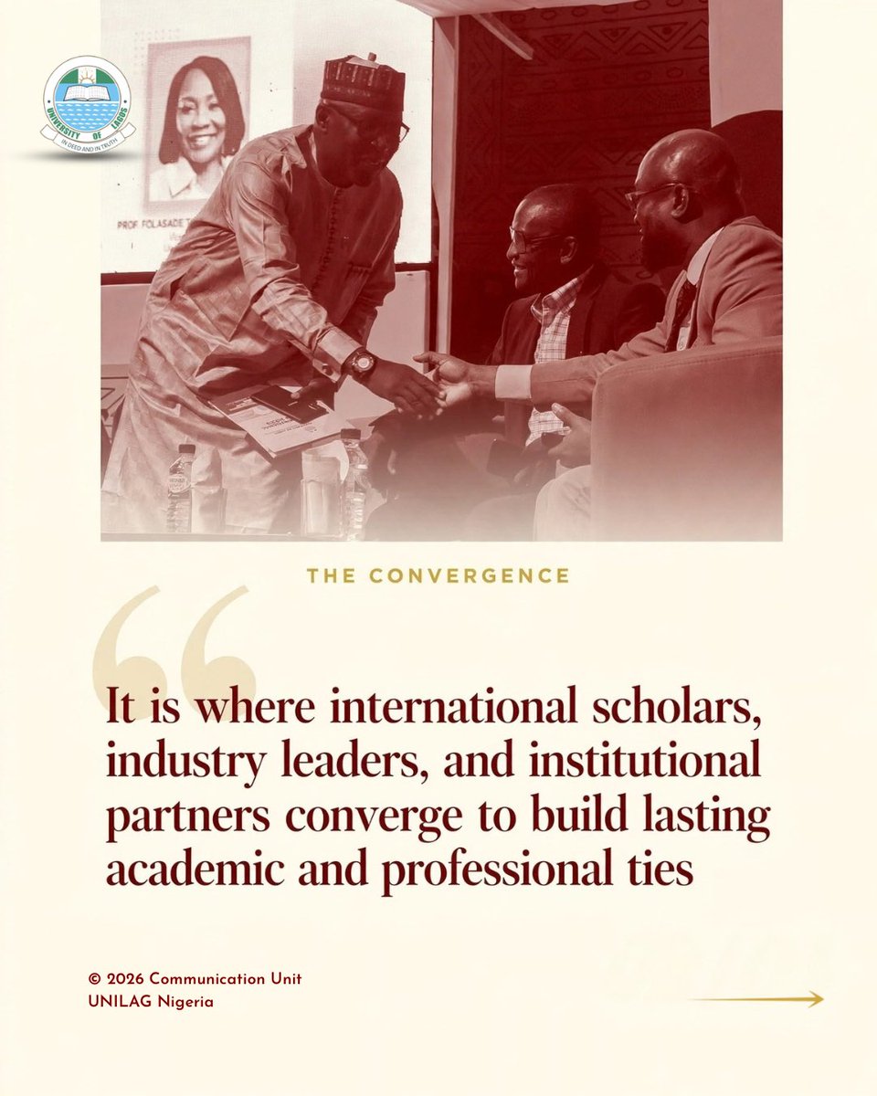 UnilagNigeria's tweet photo. UNILAG International Week is HERE Again! 

What’s it really about?
Think: global minds, big conversations, and connections that actually go somewhere.

And YOU are welcome to join us!
Let’s talk, connect, and build what’s next ✨

Details here 👉🏽 https://t.co/Comc6SBtg7

#UNILAG https://t.co/NgGVEfYCCq