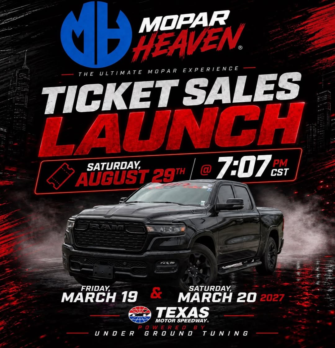 ruthchave40876's tweet photo. Get ready for the best Mopar experience ever. Tickets drop today. https://t.co/PSksCzRpfH
