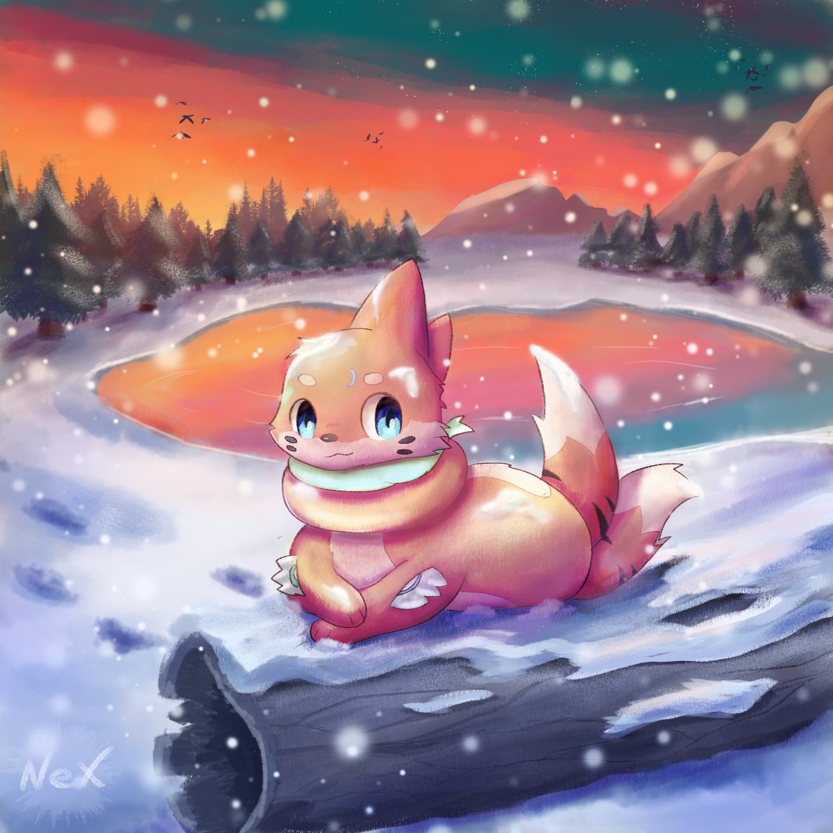 NexssRed_'s tweet photo. Dibujo después de tiempo basado en mi estación favorita que es el invierno  :3
#buizel #Pokemonart #oc https://t.co/qxuMNPXMkw