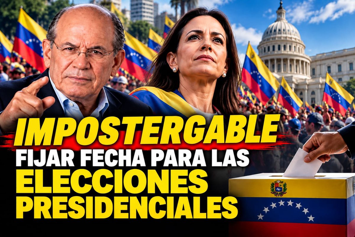 omargonzalez6's tweet photo. ¡Venezuela exige una fecha para las presidenciales! La presión nacional e internacional crece. Ya no bastan promesas. Es vital un cronograma, garantías democráticas y el regreso de María Corina Machado. ¡Es hora de pasar de las palabras a los hechos! https://t.co/75zBta8NU2
