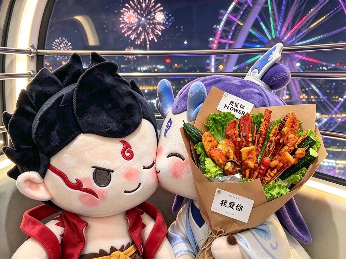 wintercat610's tweet photo. It is said that if a couple kisses when the Ferris wheel reaches the highest point, they will stay together forever.
#Oubing #藕饼
#Nezha2 https://t.co/yZ1axRVn6O