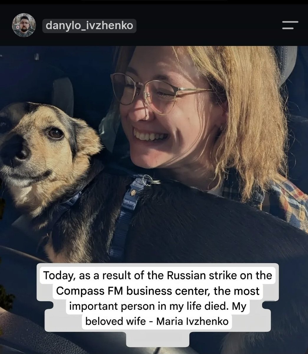 rima_medUA's tweet photo. As a result of the bombings in Kyiv this week, a member of our tacmed community, Danylo Ivzhenko, lost his wife. 

r*ssia killed her. 

I ask you to please donate to her family to help them through this horrific time. 

https://t.co/PL3RL4h1xr

The original post: https://t.co/yZDFOhA7w9