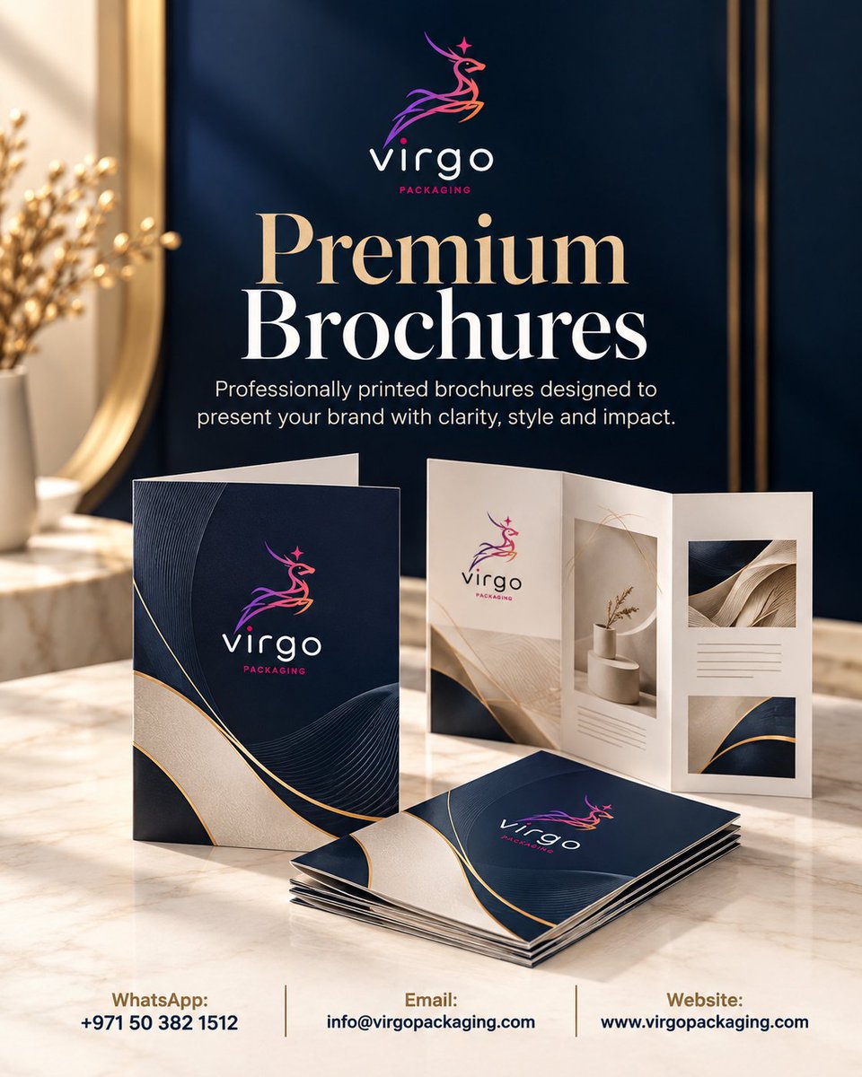 virgopackaging's tweet photo. Make every page represent your brand professionally. 

Custom Premium Brochures for company profiles, products, services and marketing campaigns — with tailored sizes, folds, printing and finishes.

+971 50 382 1512
https://t.co/YCDgtnjxGI

#BrochurePrinting #CorporatePrinting https://t.co/c8Of09APnu