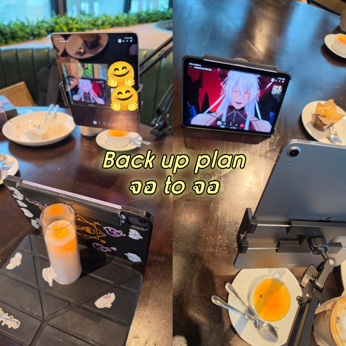 Isenthar's tweet photo. เมื่อสมาชิกติดน้ำท่วมมาไม่ได้ เลยต้องรังสรรค์ back up plan ✨
#HookClub69 #Isenthar #VtuberTH https://t.co/zqOYHil3ey