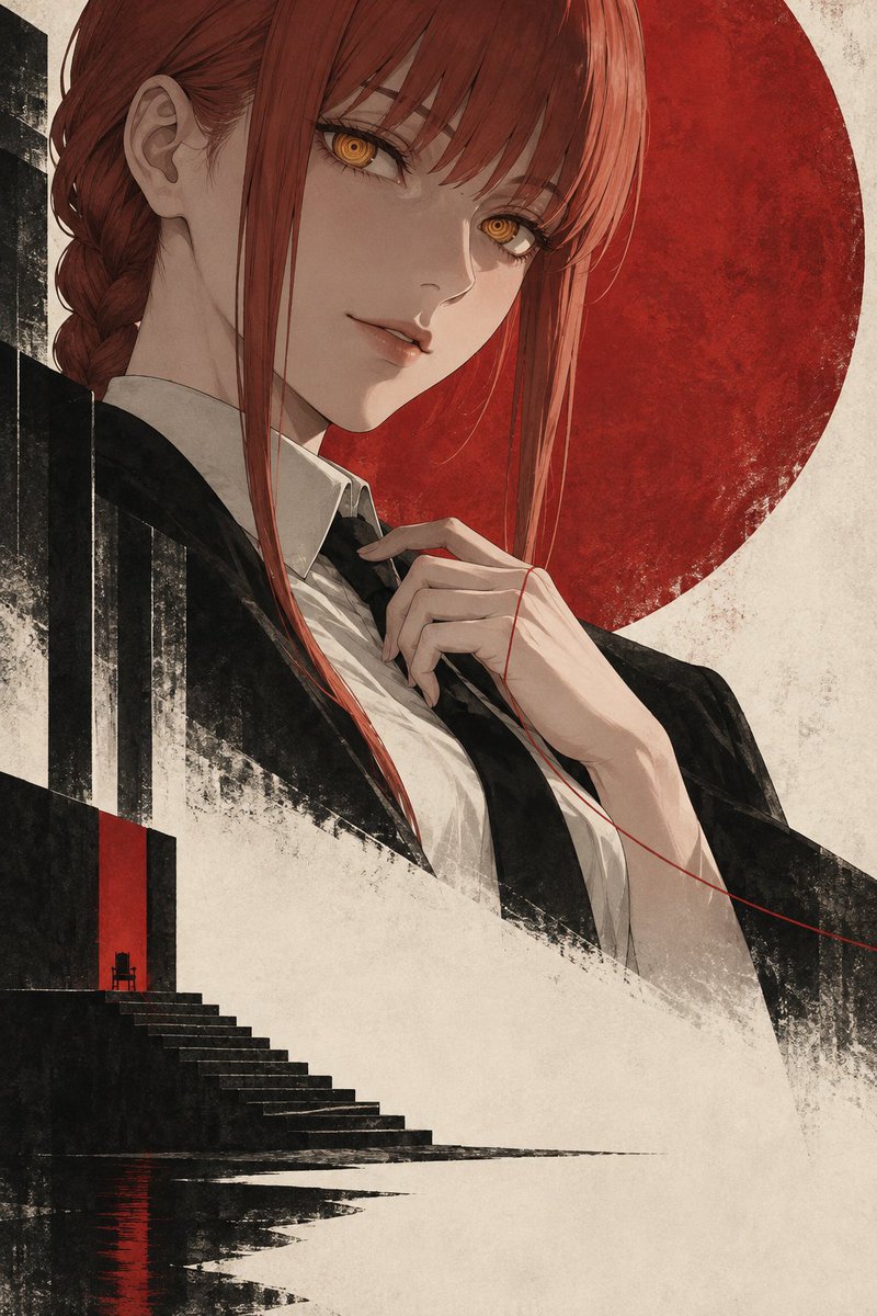 snake05x's tweet photo. 赤い糸の先に、自由はない。
#aiart #マキマ #チェンソーマン‌ https://t.co/Bq7rqrBxjr