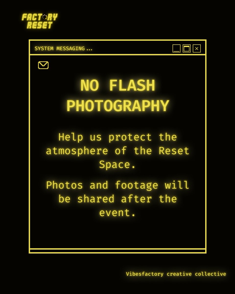factoryreset_x's tweet photo. Tonight at SKAH Lagos, we Factory Reset. 💛

Electronic music all night.
9PM till 6AM.

 Late / Door Appointments available at
₦15,000.
https://t.co/BYTf5hLY8b

Come through. We’ll see you on the dancefloor. https://t.co/11oB81H8Z2