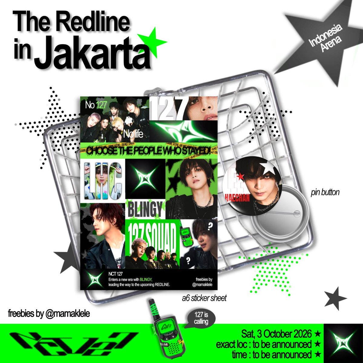 mamaklele's tweet photo. 📞 calling for all chilzen and Sfs🌻
 NEO CITY : JAKARTA - THE REDLINE

⤷ freebies by @mamaklele
commis by @loeyyphile

🗓️ 3 Oktober 2026
📍 Indonesia Arena

✦ like &amp; rt are appreciated 
✦ find me and say hiii 👋🏻
✦ limited qty 

𐙚 See you there!! ❤︎

#THE_REDLINE_JAKARTA https://t.co/IhOfLTbZ3y