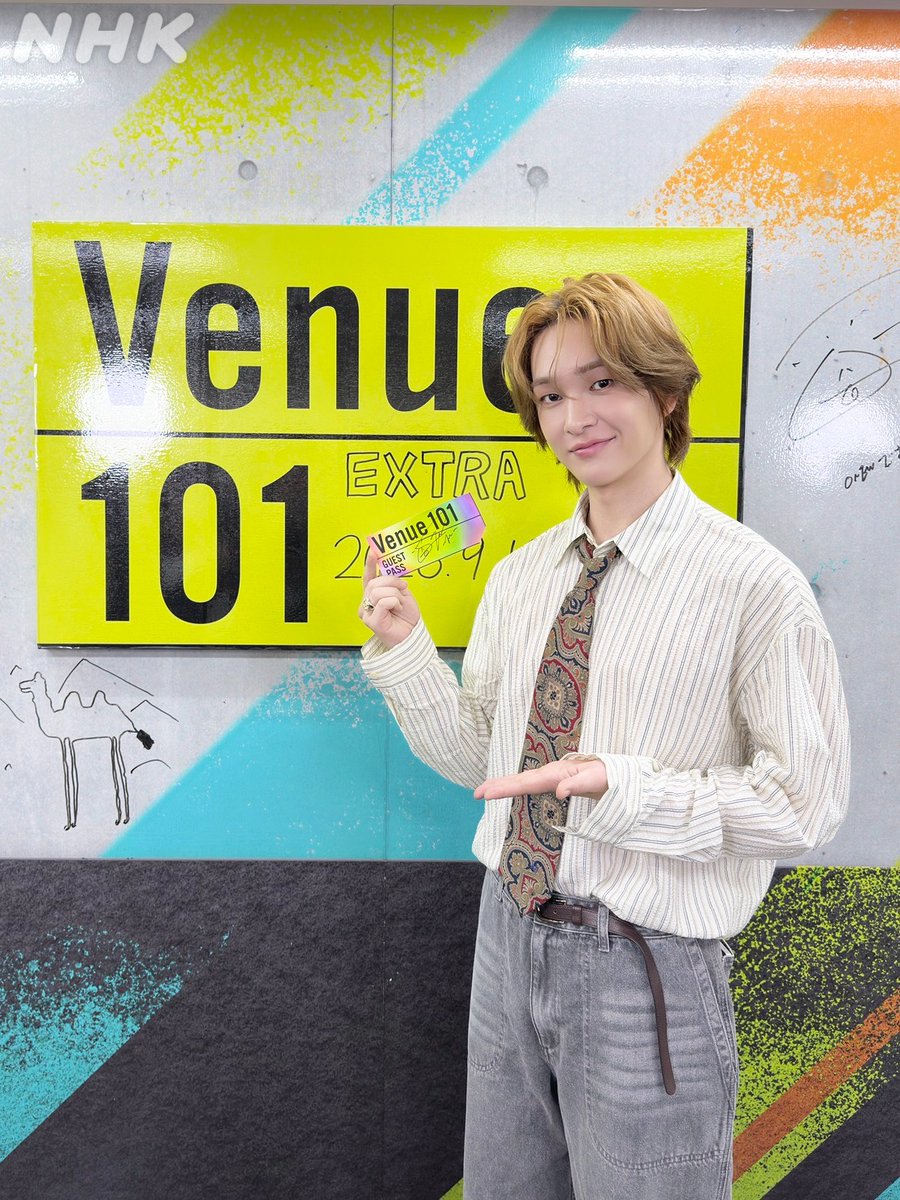 nhk_venue101's tweet photo. 📣このあと23:00~ #Venue101EXTRA 放送📡

配信はこちら👇
https://t.co/epeicL4KrD

🏫#新しい学校のリーダーズ / #TTTTOKYO
🩵#ONEW / #エイリアンズ
🎲#Da_iCE / #アンリミテッド
🍼#MILK / #時空超えてユニバース

番組パスにサインをいただきました📸 https://t.co/C7EcDeDRCV