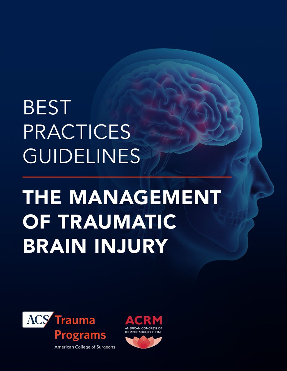 JollyERv2's tweet photo. 🧠 Best Practices Guidelines: The Management of Traumatic Brain Injury - American College of Surgeons (ACS) 2024 
- ดูแลรักษา TBI อย่างไร ไม่ให้เกิด "Secondary Brain Injury" ซ้ำเติมสมองที่บาดเจ็บอยู่แล้ว
- ครอบคลุมตั้งแต่ Pre-hospital, ER, ICU, Surgery, Rehabilitation, Post-acute care follow-up 
- รวมถึงการเพิ่มเนื้อหาใหม่ เช่น imaging, blood-based biomarkers, pharmacotherapy, rehabilitation โดยเน้นการดูแลแบบ multidisciplinary ตลอดเส้นทางการรักษาผู้ป่วย TBI

🚑 Pre-hospital care 
- โดยผู้ป่วยที่สงสัย TBI และเข้าเกณฑ์ high-risk เช่น GCS < 13, GCS motor < 6, skull deformity/fracture, signs of basilar skull fracture, penetrating head injury ควรถูกส่งไปยัง trauma center ระดับสูงสุดที่สามารถเข้าถึงได้อย่างรวดเร็ว
- ระหว่าง transport ต้องเฝ้าระวังและแก้ไขภาวะ hypotension, hypoxia, hypercarbia, hypothermia พร้อมประเมิน GCS ซ้ำเป็นระยะ 
- ควรรายงาน GCS แยกเป็น E/V/M โดยเฉพาะ motor score ไม่ใช่บอกเพียง total score อย่างเดียว

👀 Neurologic assessment
- GCS ยังคงเป็นเครื่องมือหลักในการประเมิน consciousness แต่ guideline เน้นว่าในผู้ป่วยแต่ละรายควรบันทึก Eye, Verbal, Motor แยกกัน เพราะแต่ละ component ให้ข้อมูลที่แตกต่างกัน
- โดยใน severe TBI ตัว motor score มีความสัมพันธ์กับ outcome มากกว่า
- อีกอย่างที่สำคัญคือ pupillary response โดย new anisocoria หรือ pupil ที่เริ่มตอบสนองช้าอาจเป็น warning sign ของ brainstem compression/uncal herniation 
- ส่วน quantitative pupillometry สามารถให้ข้อมูลที่ reproducible ได้ดีกว่ากว่าการประเมินด้วยตาเปล่า (ถ้ามี)

🖥️ CT สำคัญมาก ** แต่ "CT negative ≠ ไม่มี TBI"
- Non-contrast CT brain ยังคงเป็น cornerstone ของ acute TBI เพราะเร็วและเหมาะสำหรับใช้ค้นหา acute intracranial injury ที่อาจต้องผ่าตัด
- แต่ Negative head CT does not rule out a TBI !!
- MRI มี sensitivity สูงกว่า CT ในการค้นหา small contusion, small extra-axial hematoma, microhemorrhage, traumatic axonal/microvascular injury 
- MRI จึงมีบทบาทเมื่อยังมี unexplained alteration of consciousness หรือ persistent neurologic symptoms/deficits ที่ผล CT ไม่พบความผิดปกติ
** ในเด็กควรใช้ validated decision rule เช่น PECARN เพื่อลด CT ที่ไม่จำเป็น โดยเด็กบางรายที่ GCS 15 และไม่มี high-risk finding อาจใช้ observation 4-6 ชั่วโมงแทนการทำ imaging ทันที (ตามบริบท)

🧪 Blood biomarker
- Guideline เพิ่มบทบาทของ GFAP และ UCH-L1 ในผู้ใหญ่อายุ ≥ 18 ปีที่สงสัย TBI เพื่อช่วยลดความจำเป็นในการทำ CT ในผู้ป่วยที่เหมาะสม 
- โดยเน้นกลุ่ม GCS 13-15 ที่ตาม clinical decision rule มีข้อบ่งชี้พิจารณา CT แต่ clinician ประเมินว่าความเสี่ยง traumatic ICH ต่ำแต่ไม่เป็นศูนย์ ?!
** จุดสำคัญคือ biomarker ไม่ได้มาแทน clinical assessment และผล biomarker elevate ไม่ได้แปลว่า CT ต้อง positive เสมอไป !!

🎯 ER/ICU Targets
- หลัง initial resuscitation เป้าหมายคือการรักษา physiology ให้อยู่ใกล้ normal range โดยไม่ควรไล่ตัวเลขแบบเป๊ะๆ 
- สำหรับ TBI guideline กำหนดเป้าหมายสำคัญตามนี้
→ SpO₂ ≥ 94%, PaO₂ 80-100 mmHg, PaCO₂ 35-45 mmHg
→ SBP ≥ 110 mmHg, ICP < 22 mmHg, CPP 60-70 mmHg
→ Na 135-145 mEq/L, Temperature 36-37.9°C
→ Glucose 100-180 mg/dL, Hb ≥ 7 g/dL
** ที่สำคัญคือการหลีกเลี่ยงภาวะ hypotension เพราะสมองที่บาดเจ็บต้องพึ่ง cerebral perfusion ที่เพียงพอ รวมถึงการรักษาไข้อย่างจริงจัง

🧠 ICP
- Guideline ใช้ ICP 22 mmHg เป็น practical initial threshold ในการเริ่มรักษา แต่เมื่อกำลังจะ escalate ไป intervention ที่มีความเสี่ยงสูง เช่น decompressive craniectomy อาจพิจารณาภาพรวมและช่วง ICP ประมาณ 20-25 mmHg ร่วมกับ physiology อื่นแทน
- CPP practical target อย่างน้อยประมาณ 60 mmHg และเป้าหมายโดยทั่วไปอยู่ที่ 60-70 mmHg แต่สามารถ individualize ตาม cerebral autoregulation ได้

#ERร่าเริง #TraumaticBrainInjury #TBI #HeadInjury #NeuroTrauma #NeurocriticalCare #EmergencyMedicine #ER #CriticalCare #ICU