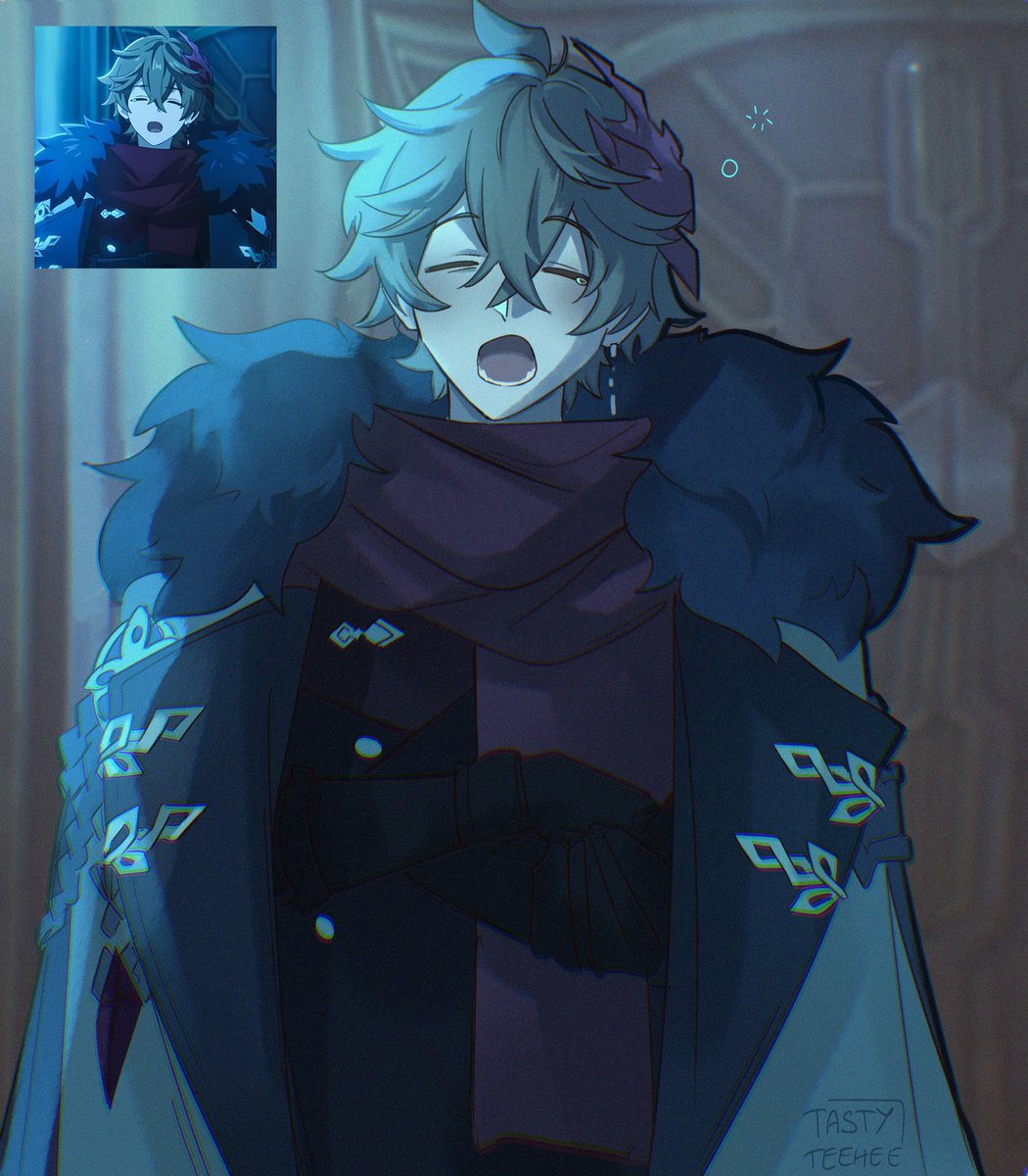 Tastyteehee's tweet photo. came across this screenshot when dooms doomscrolling HES SO CUTE STOP

#genshin #childe #ajax #tartaglia https://t.co/Ff5z3Qe89E