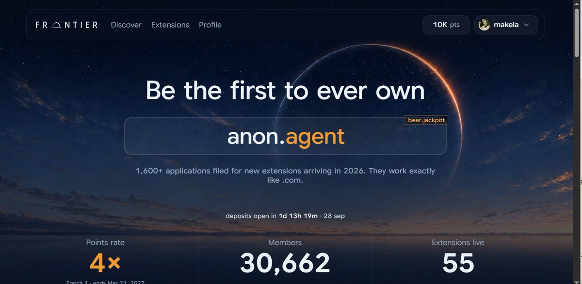 MakelaManika's tweet photo. Just found a project I’m genuinely interested in — D3 Frontier 

A new approach to the next generation of internet domains.
I picked .human as the extension I want to follow.
Curious to see how this develops and whether these new domains actually become part of the next internet wave.

Would be cool to have a domain that actually feels human. 👀

#human #FrontierD3