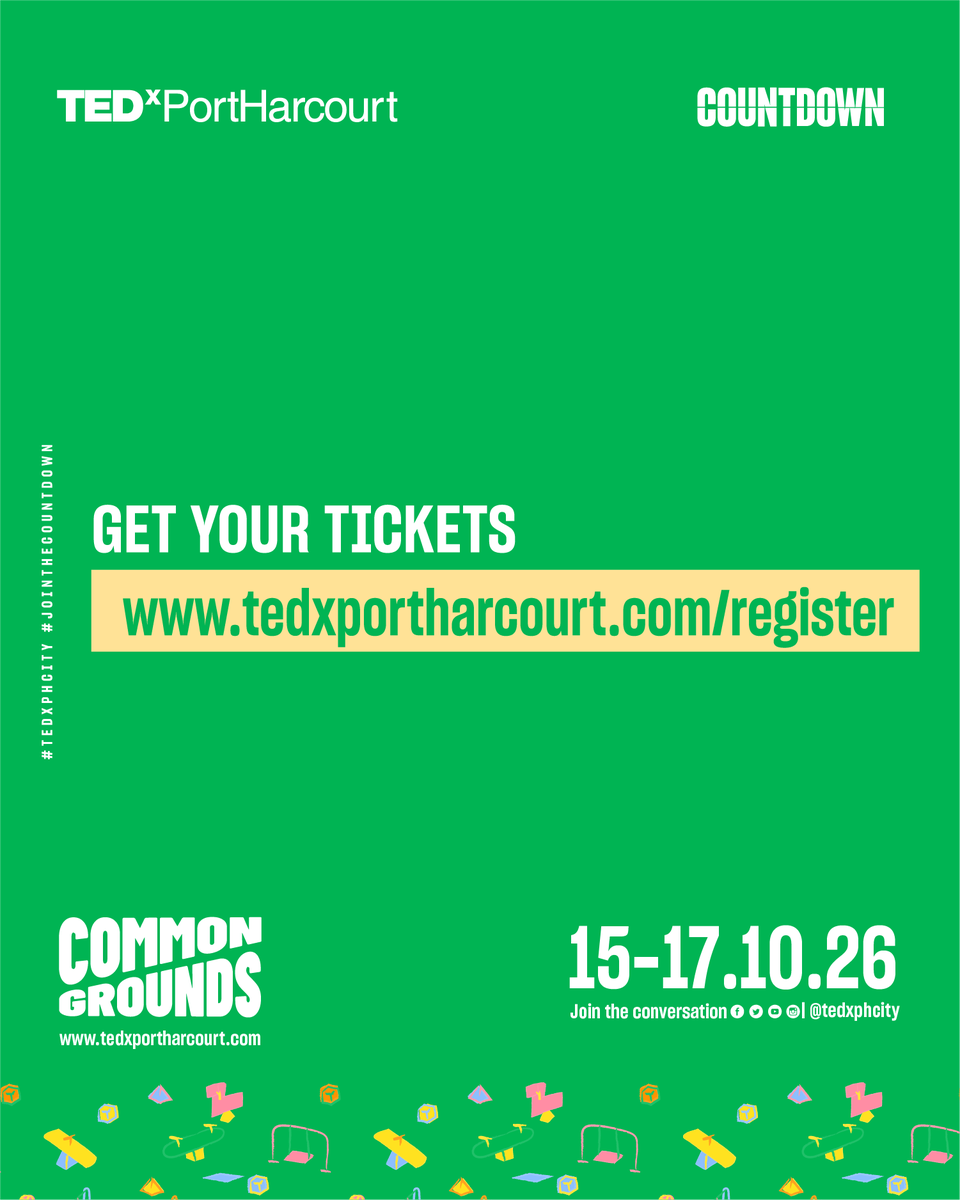 TEDxPHcity's tweet photo. Access to The Listening Hour is exclusively reserved for confirmed TEDxPortHarcourt 2026 main event ticket holders.
Haven't secured your main  event ticket yet? Register Now - https://t.co/roxtiJNGRW https://t.co/dugo8Jl2i4