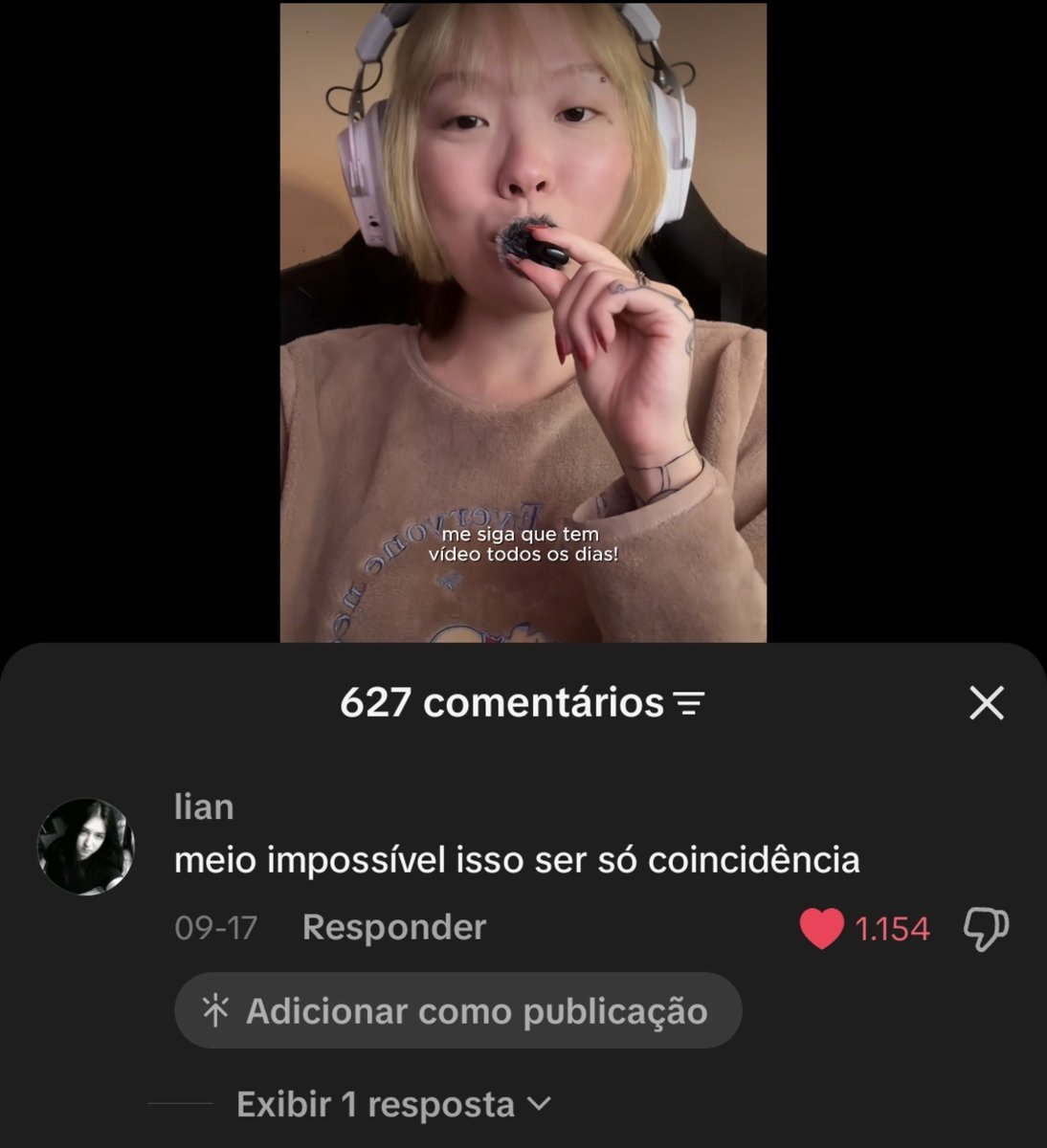 amokitkat's tweet photo. meu comentário tá famoso, com licença, a fama chega pra todos. 🙈 https://t.co/pazXFqqbhL