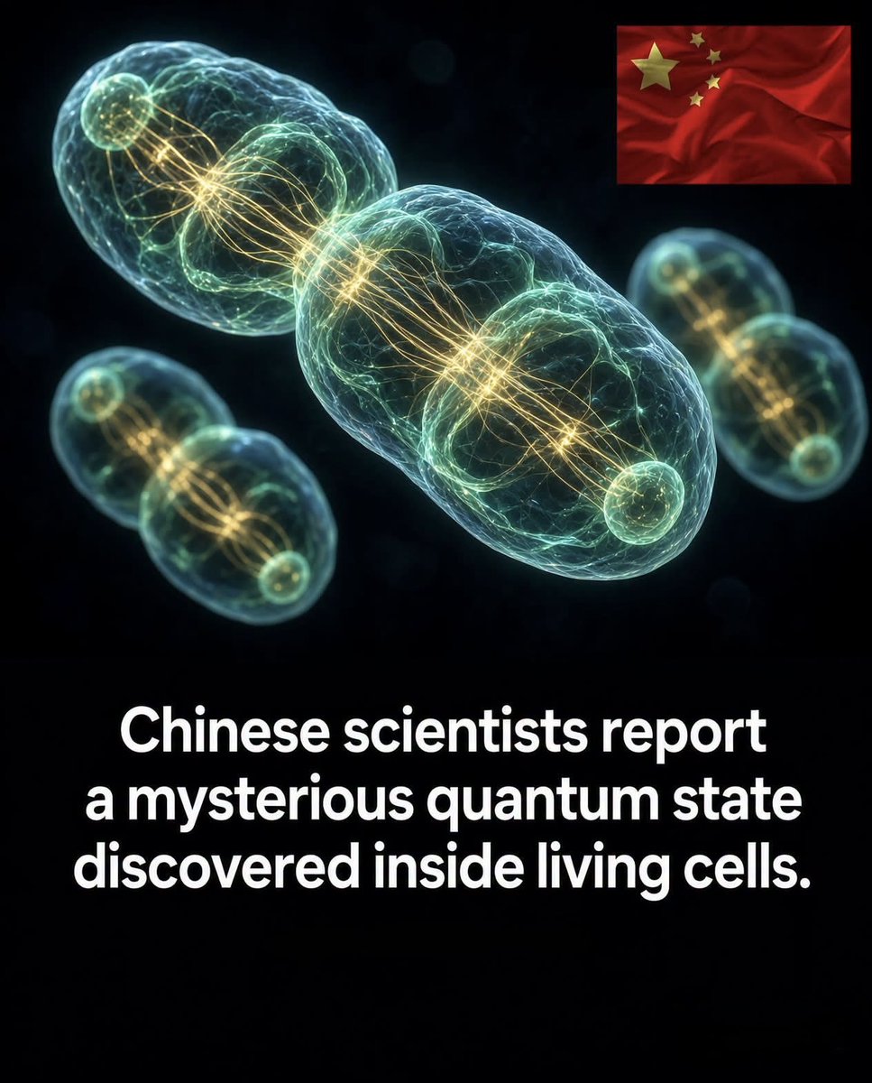 Something strange is vibrating inside our cells…
Scientists have detected a mysterious **71-terahertz signal** inside mitochondria — the tiny structures that produce much of the energy our cells need.
That means the signal is oscillating about **71 trillion times every second**.
And here is where things get really interesting…
The signal appeared in living cells, tissues, and intact mitochondria, but disappeared when the mitochondrial structure was disrupted. Scientists say this makes it difficult to explain the signal using ordinary molecular vibrations.
Their proposed explanation is even more surprising: the folded inner membranes of mitochondria may allow **light and molecular vibrations to interact in a quantum-mechanical state called a polariton**.
Then came another intriguing result.