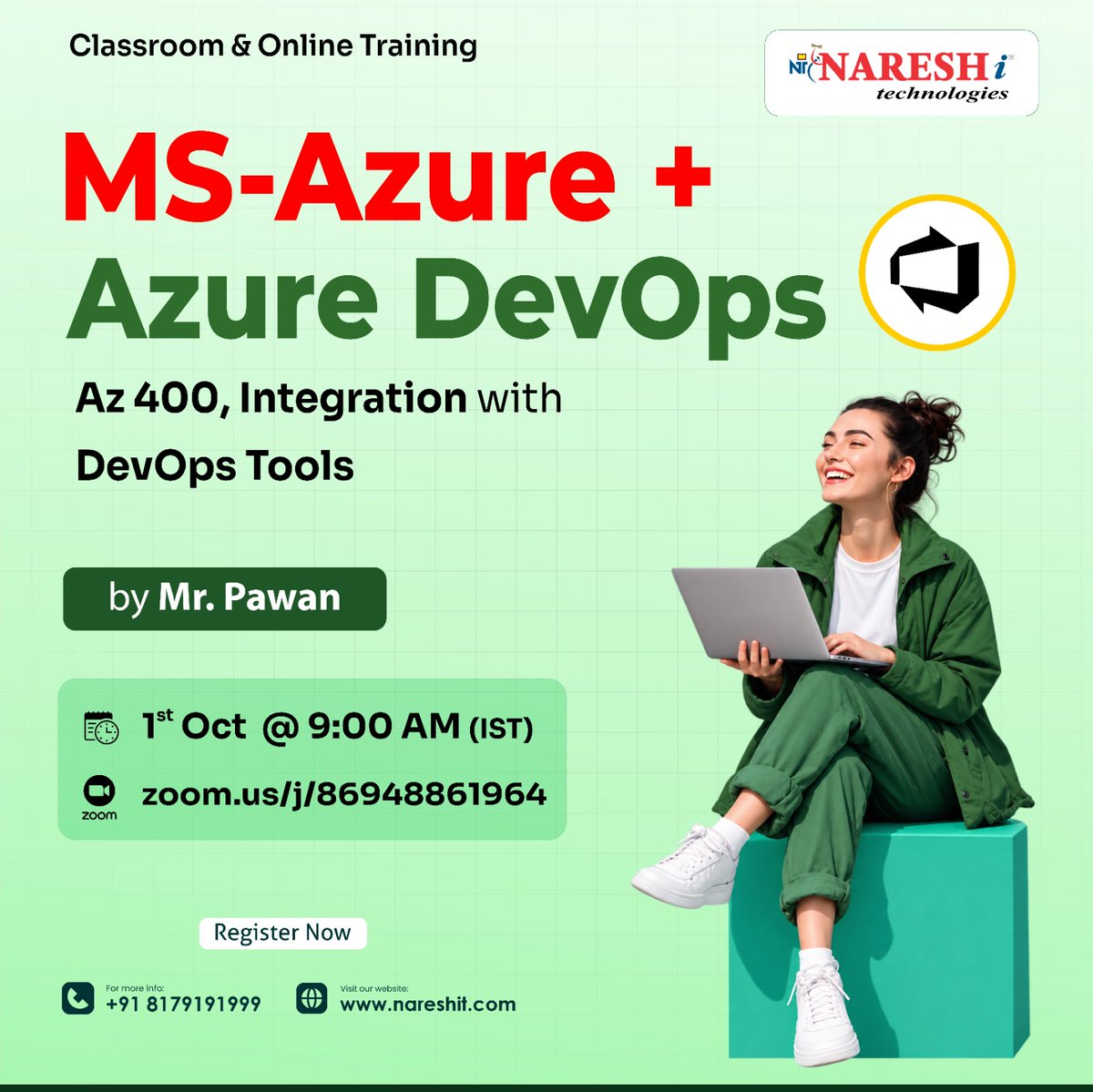 nareshitech's tweet photo. โ๏ธ Build Your Microsoft Azure & Azure DevOps Skills with Practical Training
๐ Register Now: https://t.co/FzTpPR1Hnw
โข Trainer: Mr. Pawan
โข Start Date: 1st October 2026
โข Time: 9:00 AM (IST)
#Azure #AzureDevOps #MicrosoftAzure #AZ400 #DevOps #CloudComputing #CICD https://t.co/G5fDzCLbjj