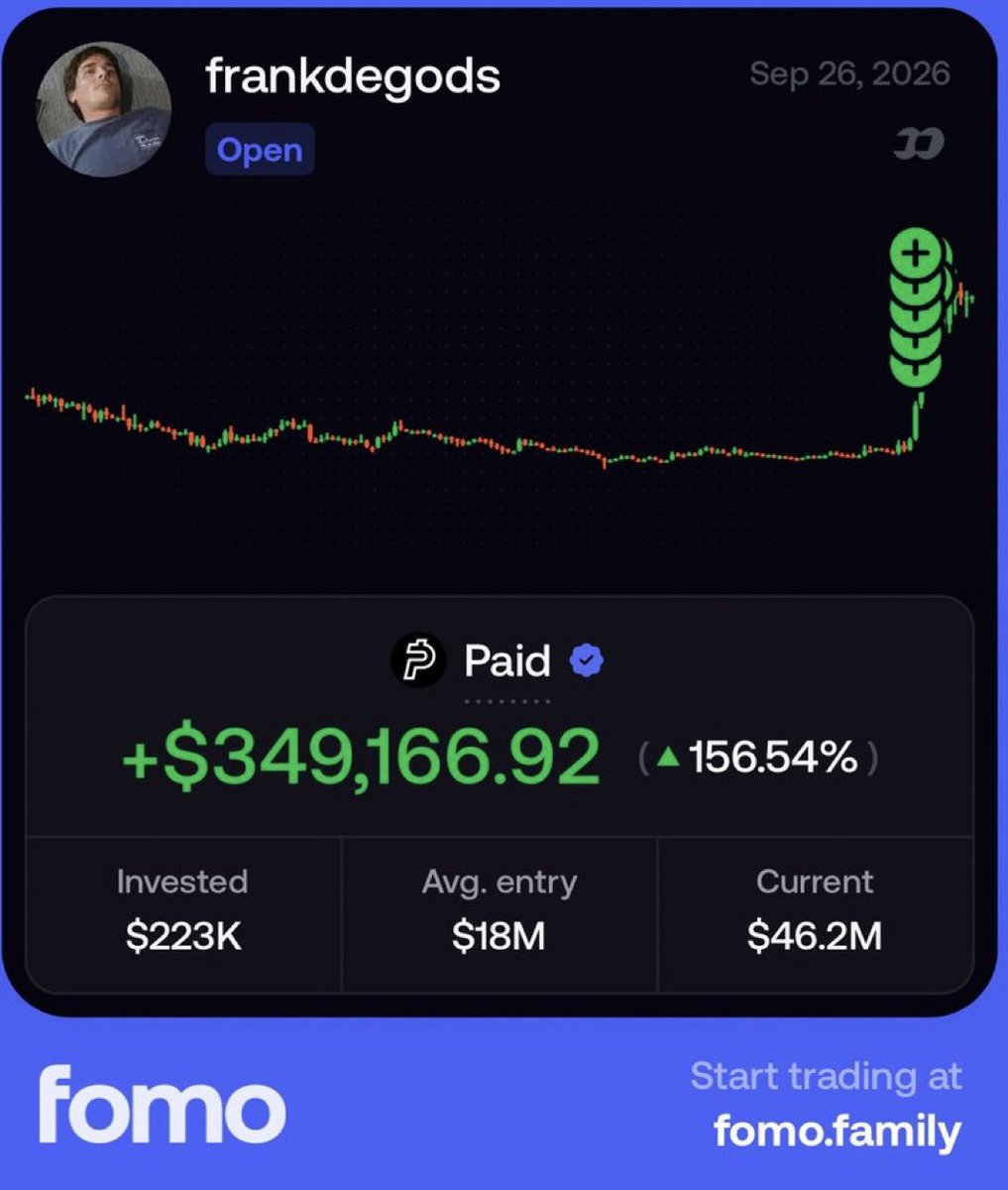 hailey_cryptoo's tweet photo. If you had dropped just $100 on each of my last 4 plays, you would have turned $400 into over $200k

$PAID –  760x
$100 → $76,000

$USELESS – 438x
$100 → $43,800

$PONS – 5000x
$100 → $500,000

$PIPEDOG - 985x
$100 -> $98,000

Total: $200,000 from just $400
This isn’t luck, this is precision.

Next play drops soon 

Don’t miss the next 1000x gem

Put notifications on right now.