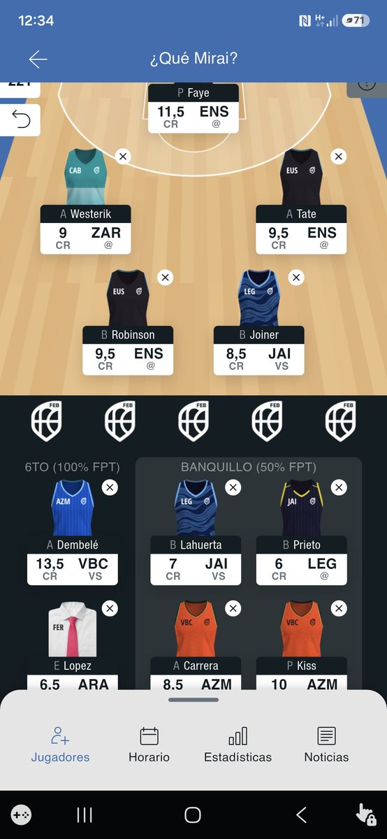 AlexAndreu10461's tweet photo. Ale, pues ya tengo mis tamagochis para el #fantasyFEB de #LFEndesa https://t.co/a2Vohm3GH0