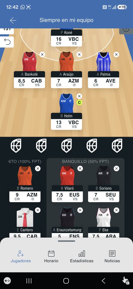 AlexAndreu10461's tweet photo. Ale, pues ya tengo mis tamagochis para el #fantasyFEB de #LFEndesa https://t.co/a2Vohm3GH0