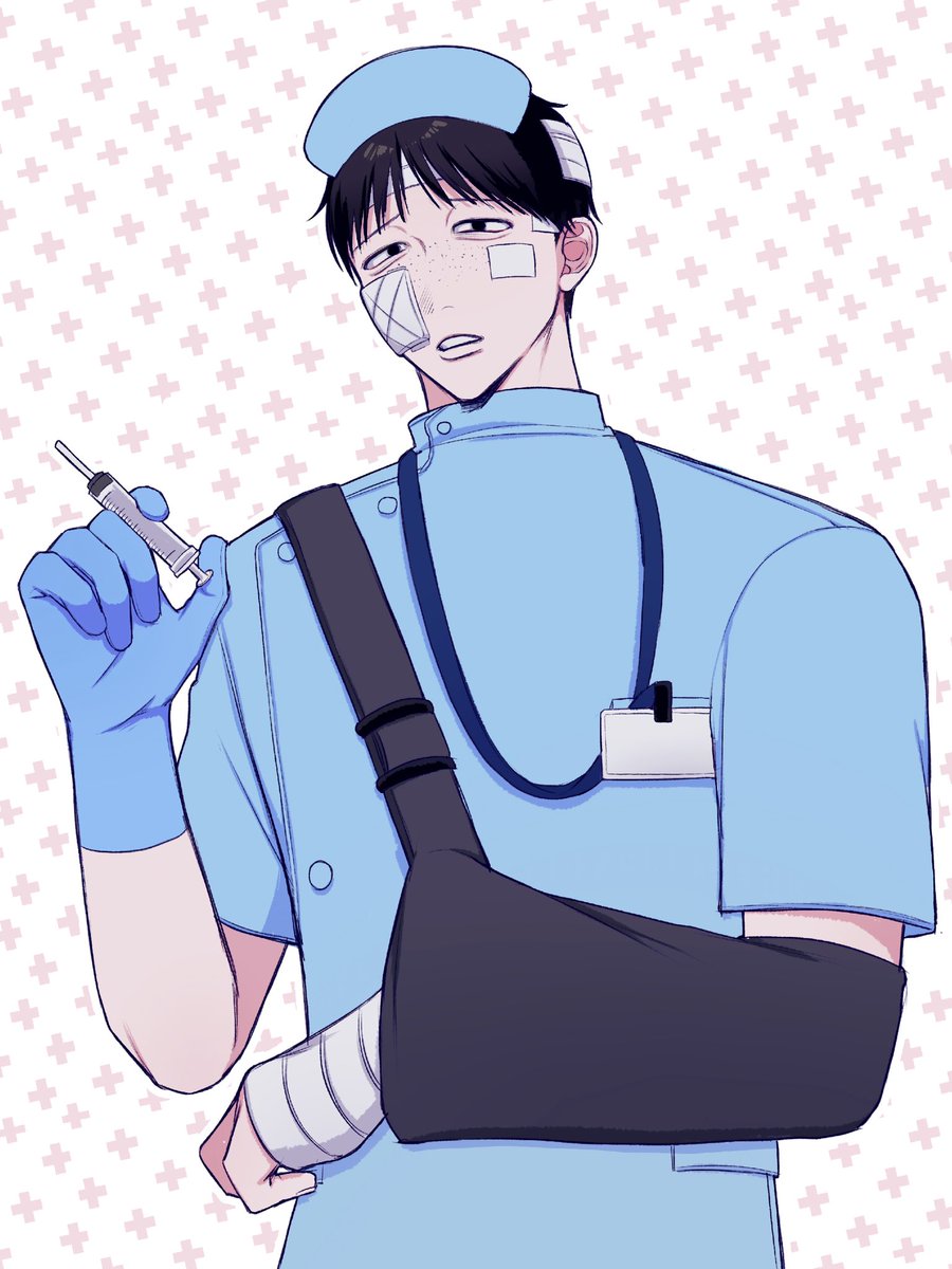 ebi__maro's tweet photo. ⚠️女装・捏造衣装⚠️
動画で使ったナースホウカさんとヒラガイさん💉  #ドムドムチーチー https://t.co/WNobNuCKCI