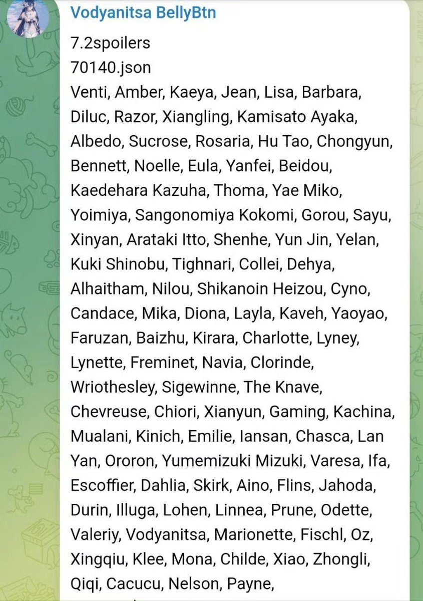 LLL_lilla's tweet photo. // genshin 7.2 LEAKS SPOILERS
.
.
.
.
.
.
Illuga and Flins appearing in 7.2. 

I'm not sure it's for what https://t.co/RmDLExhT5p
