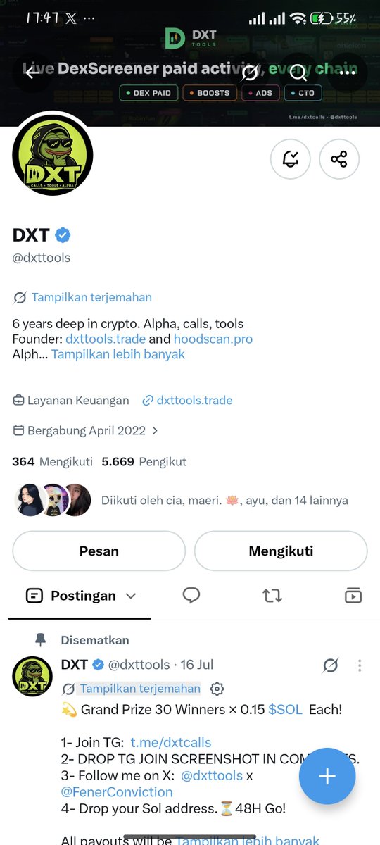 bigwinplz9's tweet photo. @dxttools ✅ Joined Telegram
✅ Followed @dxttools
✅ Liked &amp; Retweeted
​Let’s win this! 💸🤞

$SOL Address: Bvk9EPwmFPzzBkBUu9ME2SqeGkZkZ3Hr1zFom8pMeYEy https://t.co/JBUiMzP96W