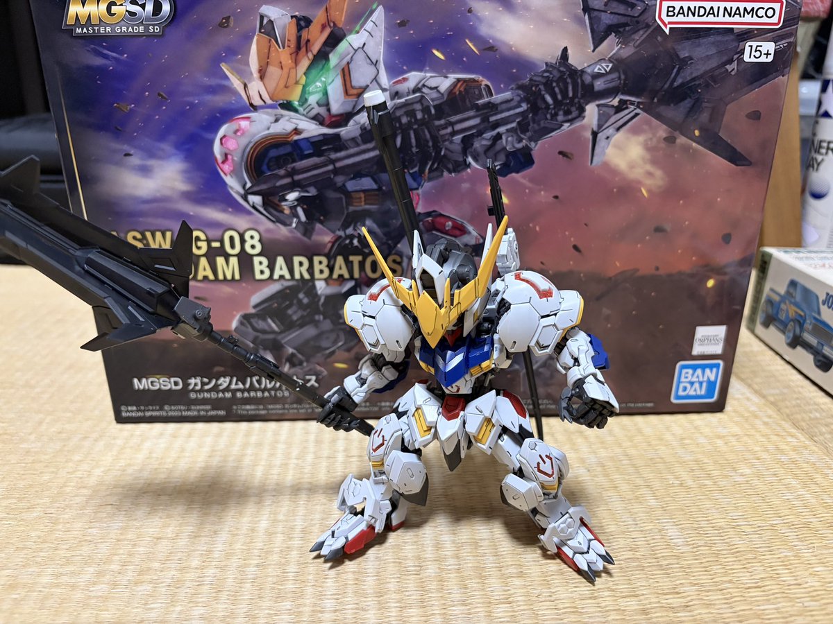 yucan_iso's tweet photo. 今日はMGSDクシャトリア発売日…抽選も落ち、店頭でも買えず😭
なので先週買ったバルバトスを完成‼️
そして、たまたま寄ったブックオフでジョリージョーカーにストラトベクター（限定版）が破格であったのですかさず確保してしまった💦
明日は穴水でレースイベ！
さだはるさんも来るし楽しみですわ😊 https://t.co/K8bd4uA9dv