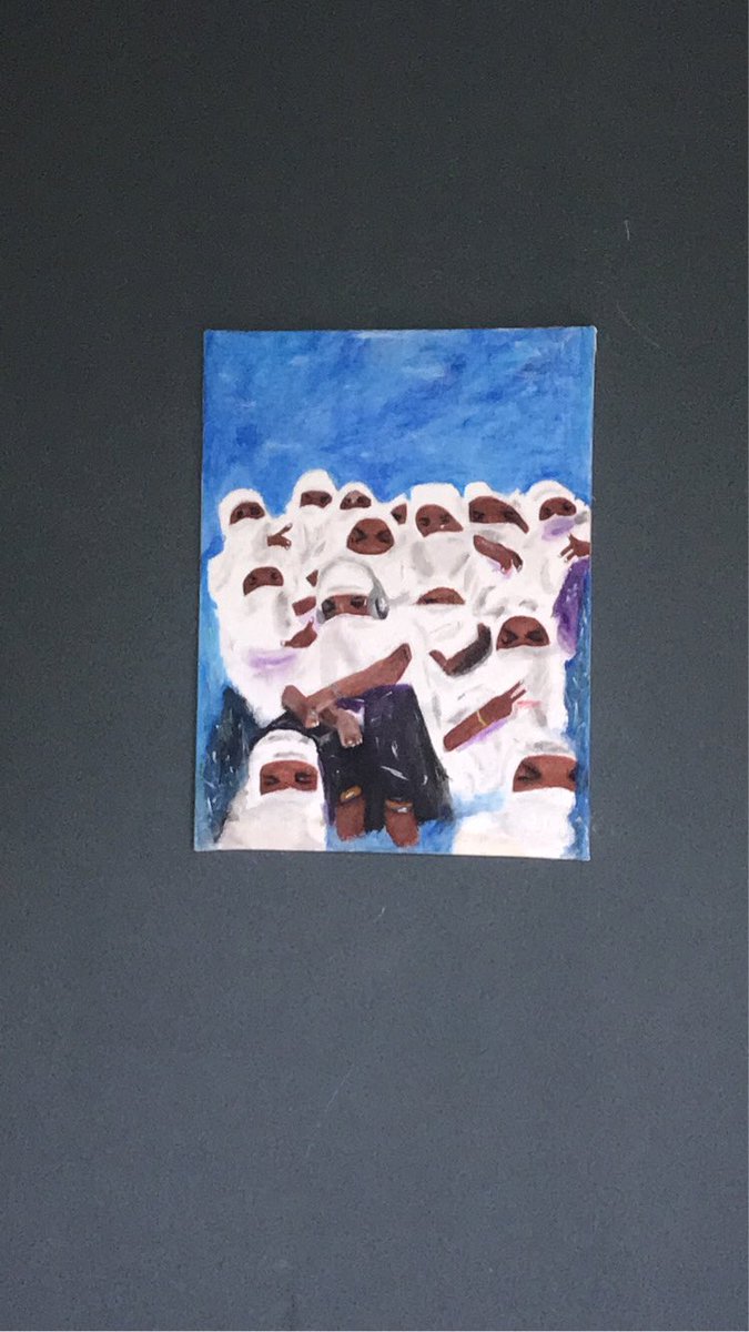 YinkaAmzat22's tweet photo. Acrylics on canvas 
Tittle : Riot 
Size:16x20 https://t.co/j2LCtuKyYb