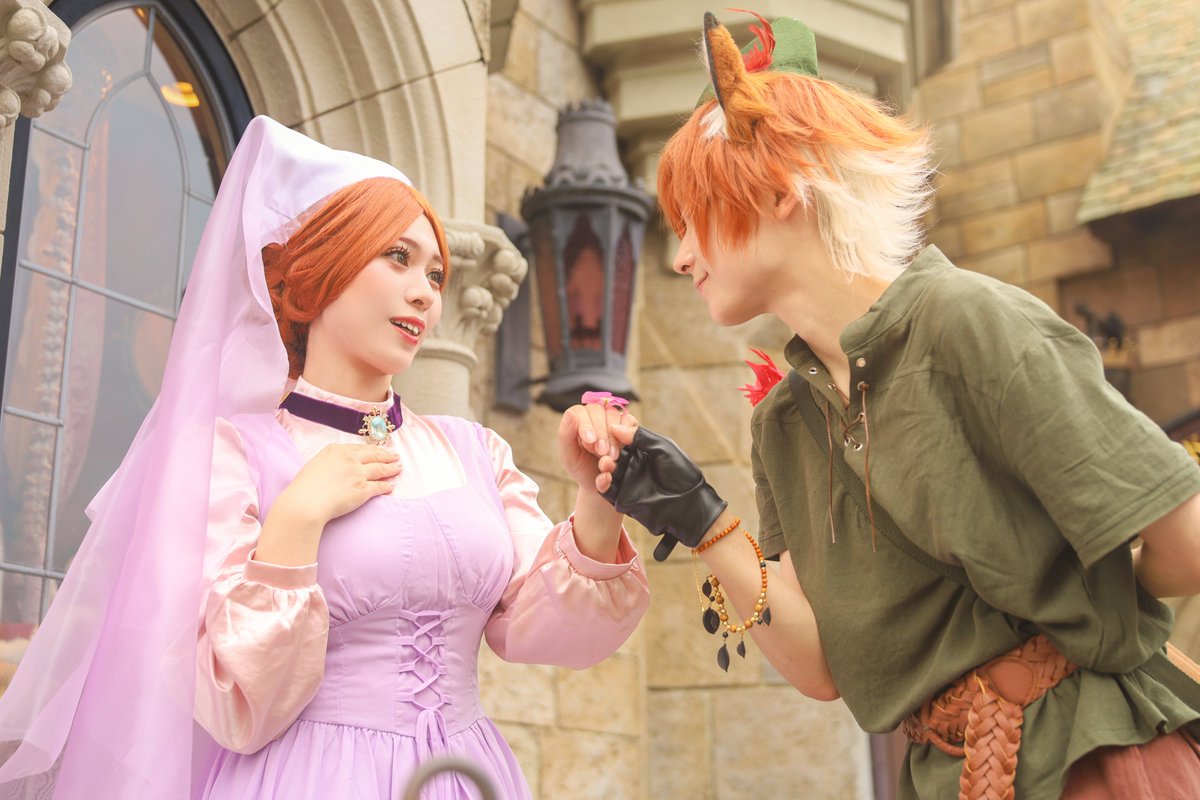 okamix123's tweet photo. 2026/09/15🏰

                 🦊💘🦊
ロビンフッド &amp; マリアン姫

 #Dハロ仮装
 #Dハロ仮装2026 https://t.co/j7xYZpLBqx