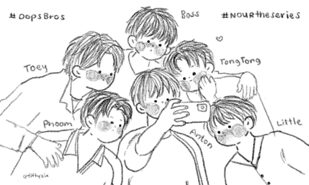 fiftyzix's tweet photo. ประสบความแล้ว ห้ามบุลลี่มือ วาดมะเปง (แต่มือน้องตงต้องน่ารักทิ่ฉุด) ((ไม่ได้เปลี่ยนลายเส้น แต่เปลี่ยนบรัชที่ใช้คั้บ))

#oopsbros #NourTheSeries https://t.co/o6DLBi43dw
