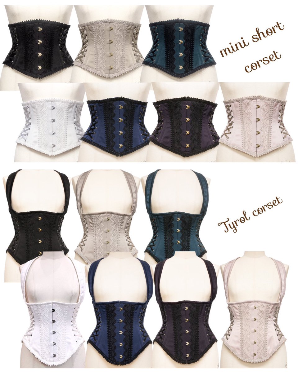 abilletage's tweet photo. 【商品紹介】

◆Isabelleドレスチロルコルセット
¥39,600-

◆Isabelleドレスミニショートコルセット
¥33,000-

ルネサンスの建築物のような左右対称を意識したデザイン
ハトメを用いたサイドの編み上げや、レース装飾の細部までも整然と並ぶスタイリッシュなデザインです。

通販はこちら
🛒 https://t.co/d0mqspCVQz…