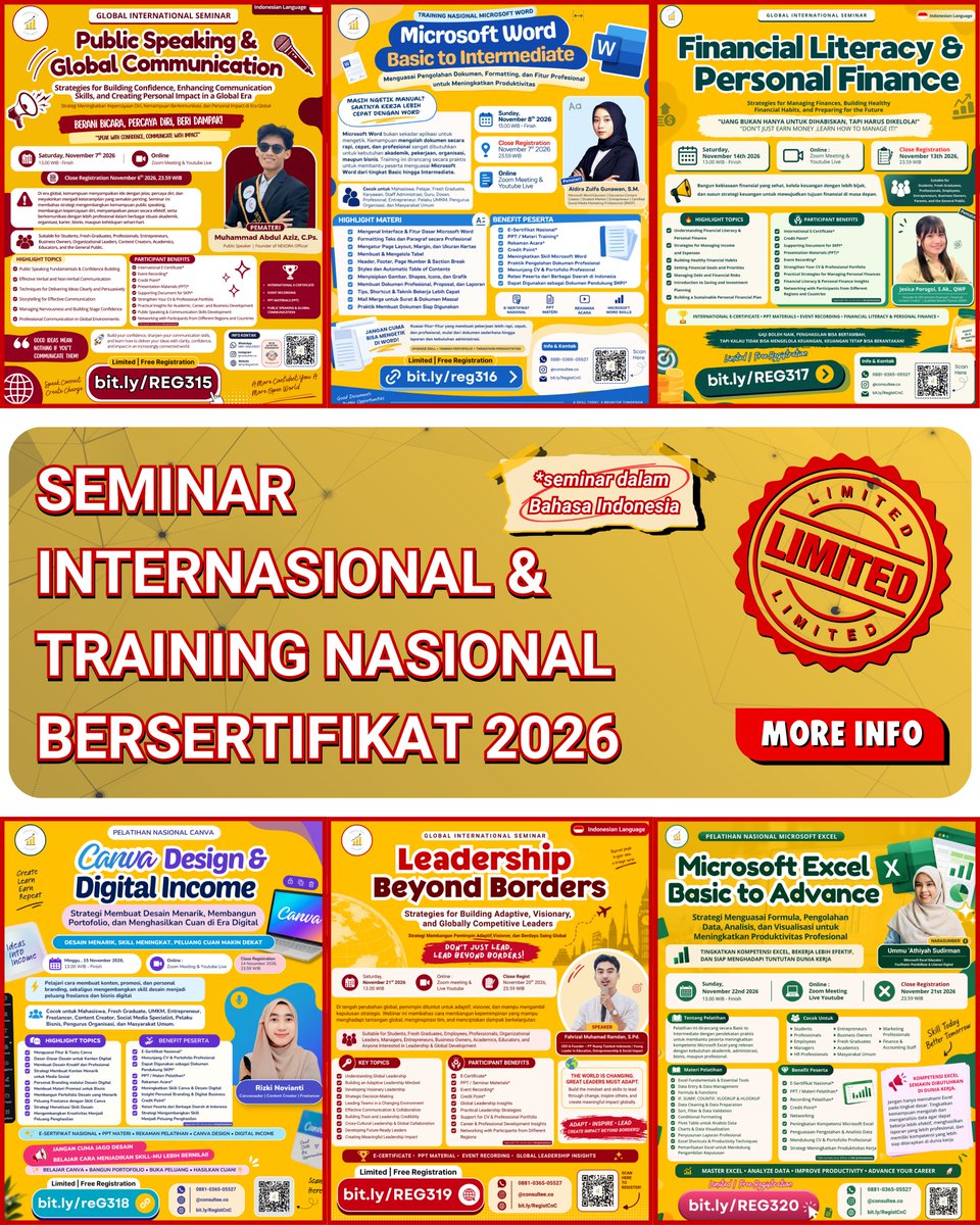 infokampuskuid's tweet photo. 🔥 Kalau kesempatan upgrade skill GRATIS sudah ada di depan mata, jangan tunggu sampai kesempatan itu hilang!

📸 Instagram: @consultee.co

📞 WA Admin: 0881-0365-05527

https://t.co/TkNZ19uSLa https://t.co/QdIiSr1RKD