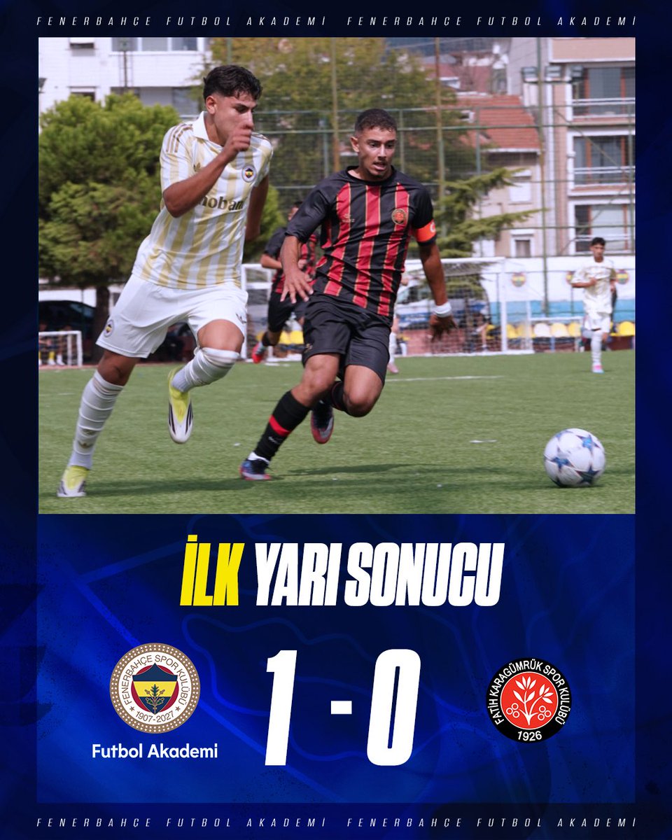 fbakademi's tweet photo. #U17 | İlk yarıyı 1-0 önde tamamlıyoruz. https://t.co/Z6jh1gfHyM
