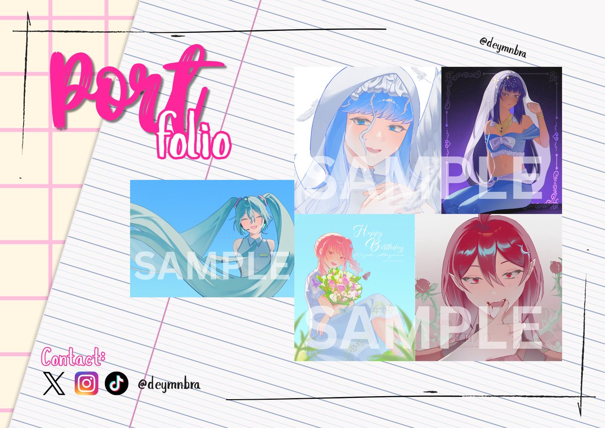 deymnbra's tweet photo. [🩷 &amp; 🔁 are very appreciated!]
Open Commission for Local Only!
Ada promo potongan 15k hanya untuk 2 slot saja! (0/2)

Portfolio, tracklist, etc: https://t.co/ewuZwvDfdv

Jika minat atau ada pertanyaan, bisa dm yaa 🫶 (mention/reply setelah dm)
#zonauang #artidn #commission https://t.co/gQ4CIfkSKH