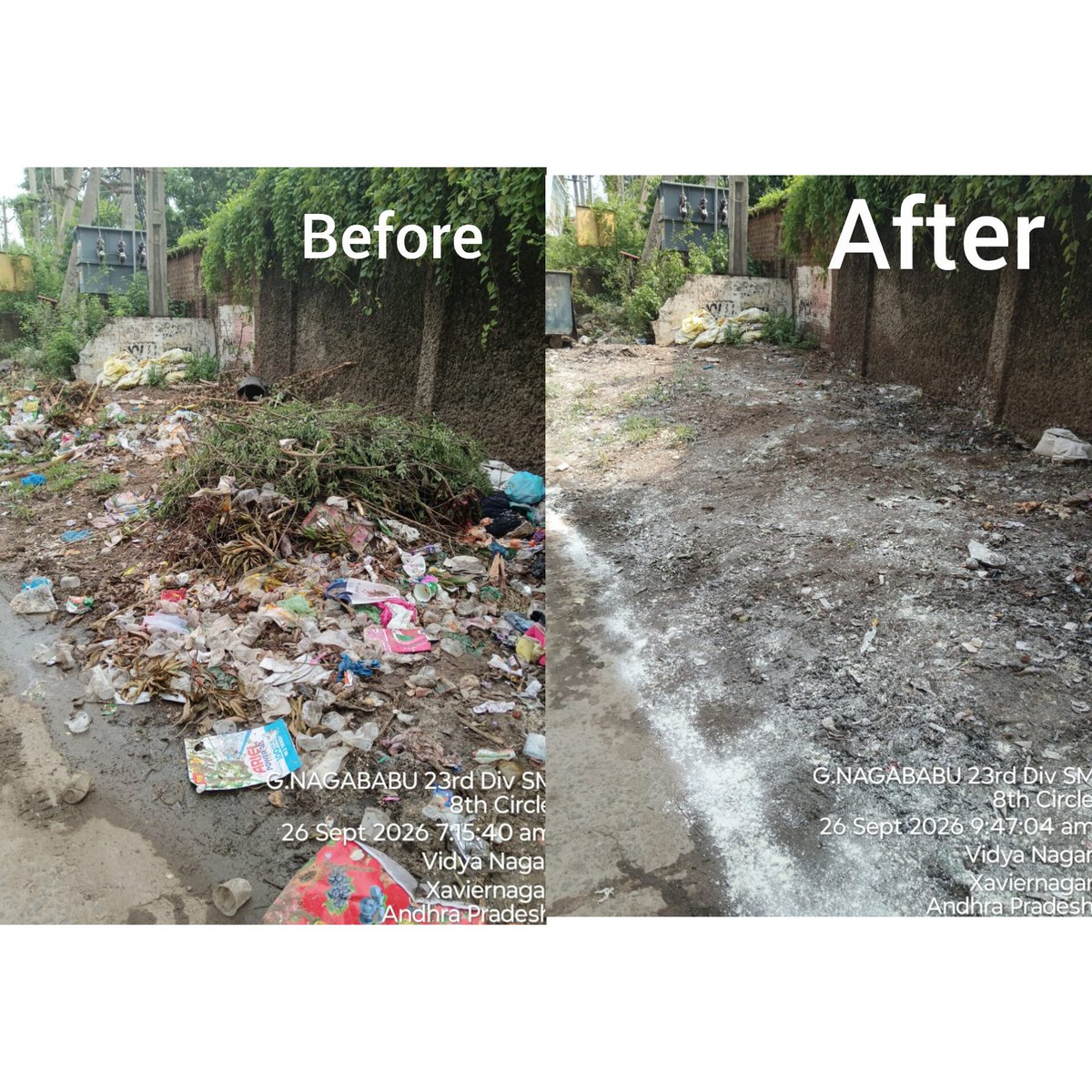 elurumc's tweet photo. 🧹As part of the #SwachhataHiSeva program, @EluruMC sanitation teams conducted a targeted sanitation drive across Circles today.
*Complete garbage lifting across primary spots.
*Drain desiltation for unobstructed water flow.
Let's work together to keep Eluru clean &amp; green! https://t.co/M4rbBMgZGy