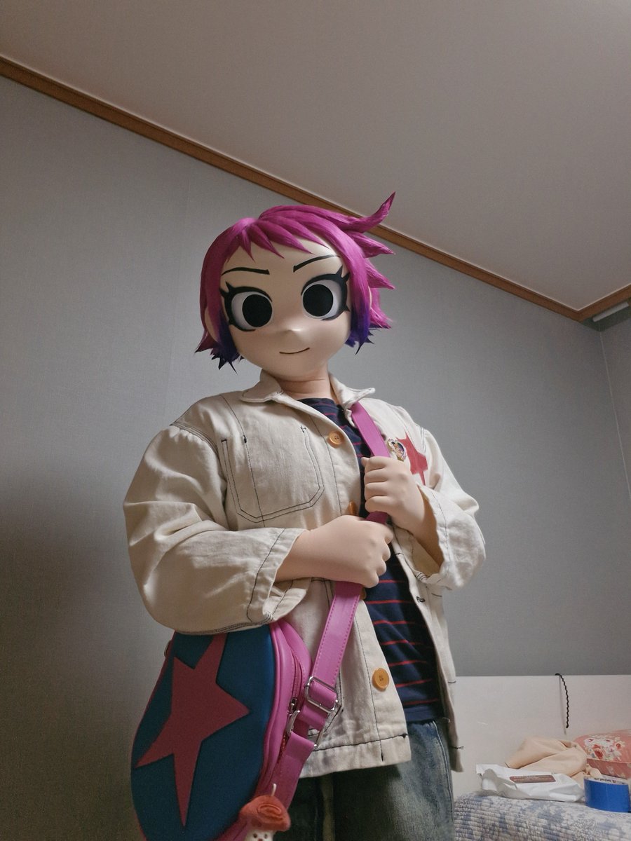 muk_pal8's tweet photo. 완성!!💖💜 #kigurumi #ramonaflowers #animegao #Scottpilgrim #키구루미 https://t.co/dHatxE2R3V