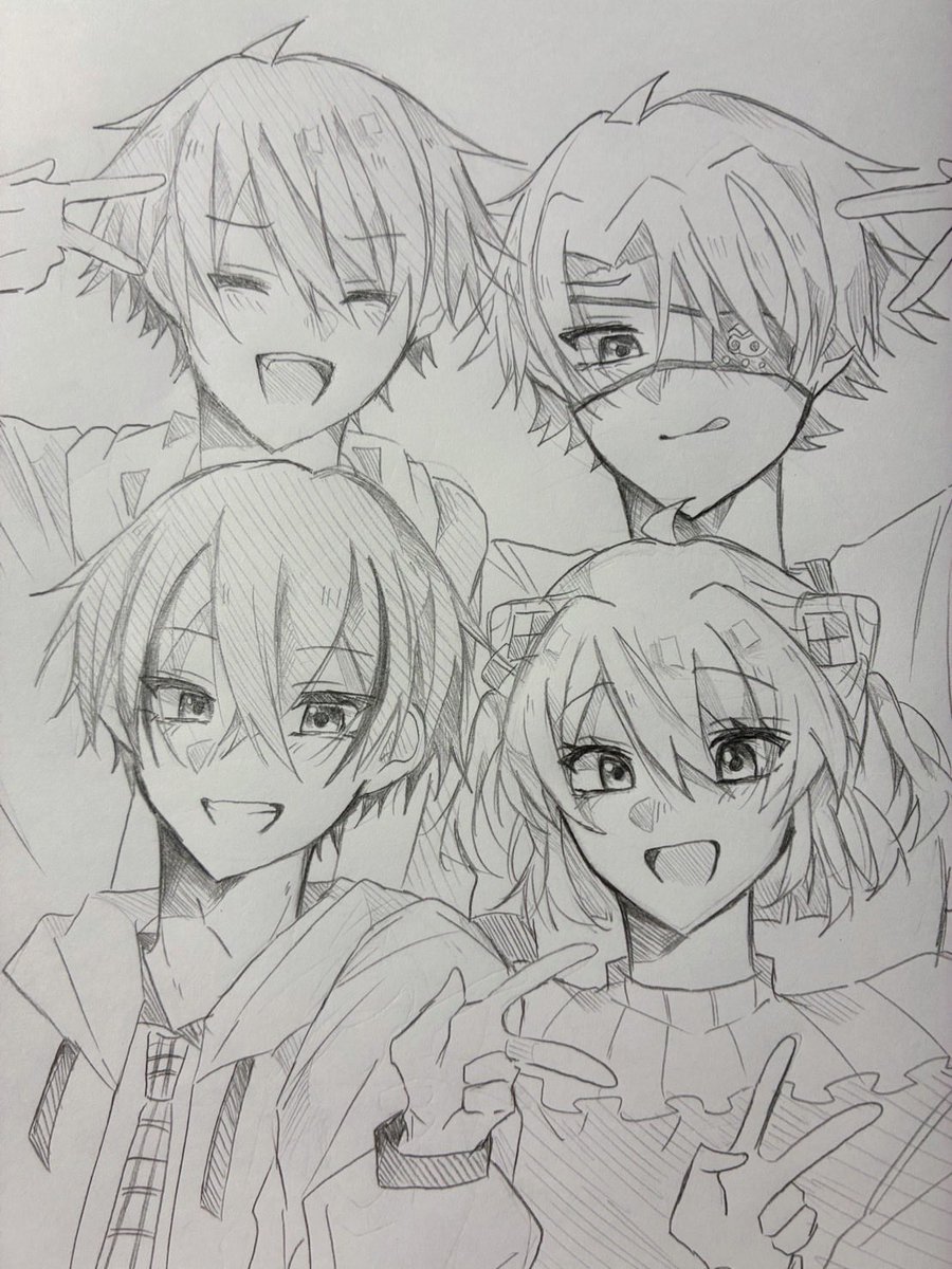 SOOBzMqO8C23746's tweet photo. 配信で描いた初期組
 #ぴちあーと https://t.co/skQjNpYuVP