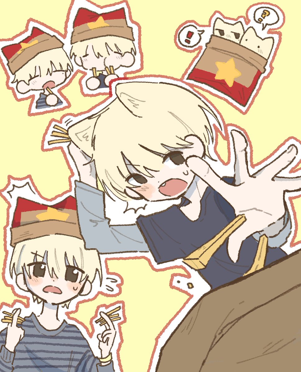 byeol_400's tweet photo. 앗, 내 모자!🍟🐱 https://t.co/InNjzeGeTm