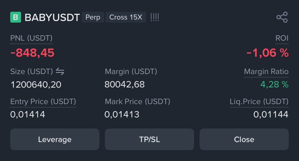 VANTREXPRIME01's tweet photo. 💸 LONG — BABY

Entry: 0.01414

💸 Targets: 0.01428 / 0.01453 / 0.01479 / 0.01552

💸  Stop: 0.01343

💸 Move SL to entry after TP1. https://t.co/7Djz6TvM0e