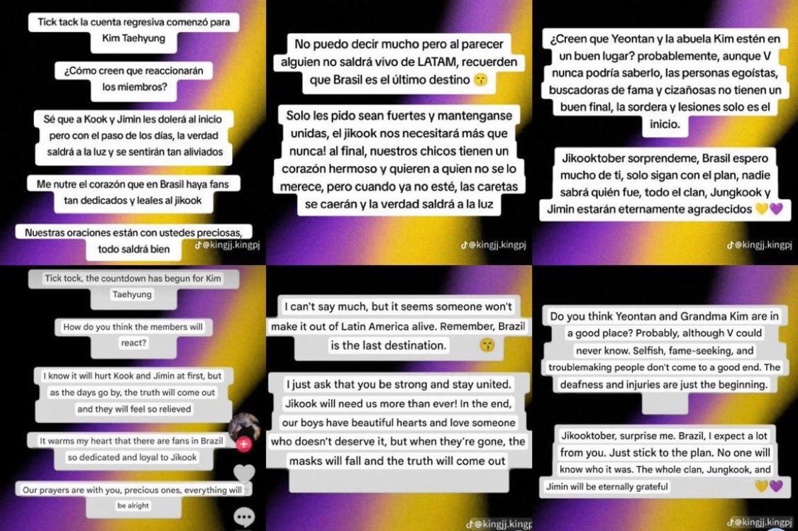 sirianablaze's tweet photo. As much as I am happy with us blocking TS I feel like we should focus entirely on the more important stuff like the death threat targeting V😑🫴. Because you just can't make this shit up
@bts_bighit @BTS_twt 
@HYBEOFFICIALtwt
#ProtectTaehyung
#ProtectYourArtist https://t.co/yQR6F7oCVd