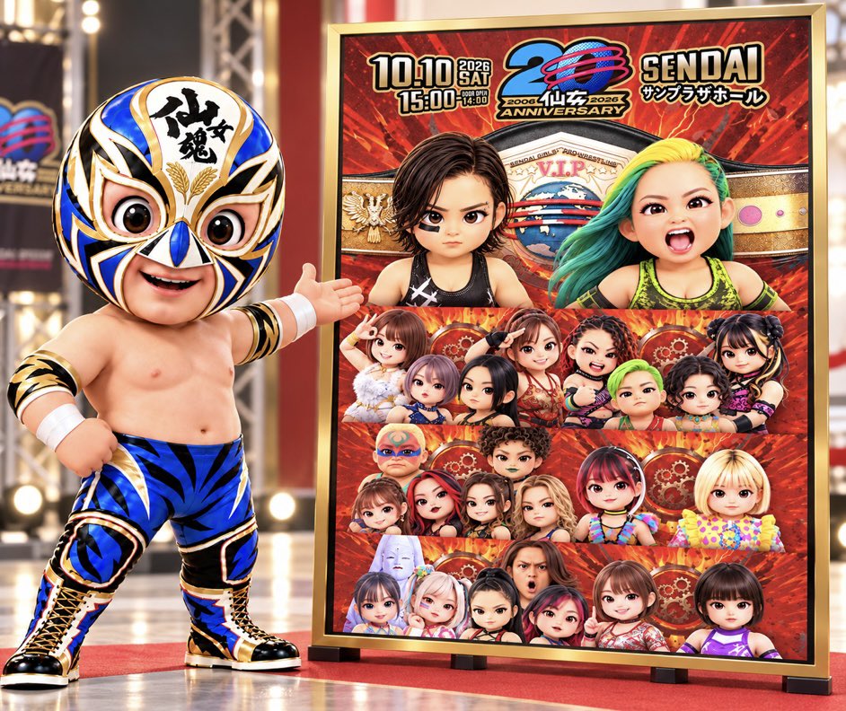 810_SHOP's tweet photo. センダイ・キッドは
【センダイガールズプロレスリング
10.10 仙台サンプラザホール大会】
を応援します✌️
目指せ仙女 世界へNo.1

#仙女 
#センダイガールズ https://t.co/WNLsUd2uft